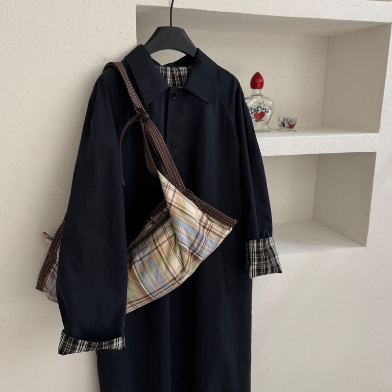 helloSeptember Retro Plaid Color Block Quilted Single Shoulder Bag Women Small Versatile Commuter Underarm Bag - Image 2