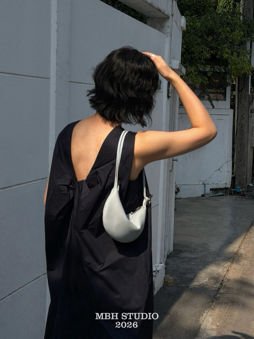 MBH French Slouchy Top Layer Cowhide Crescent Shoulder Bag Summer Versatile Underarm Bag